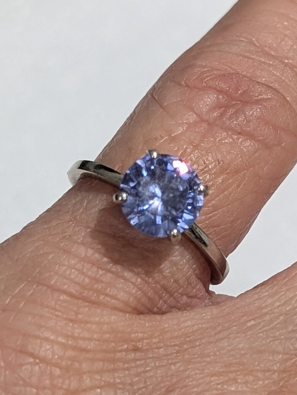 Bella Luce Esotica Sterling Silver 3ct Solitaire LC Tanzanite Gem Sz 5.75 Ring